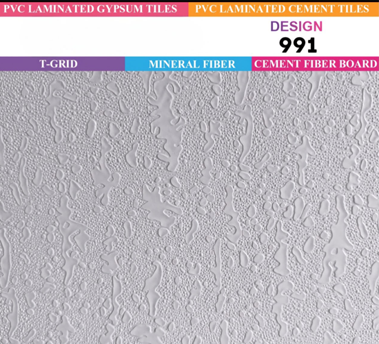 PVC Laminated Gypsum Tiles
