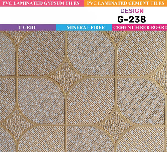 PVC Laminated Gypsum Tiles